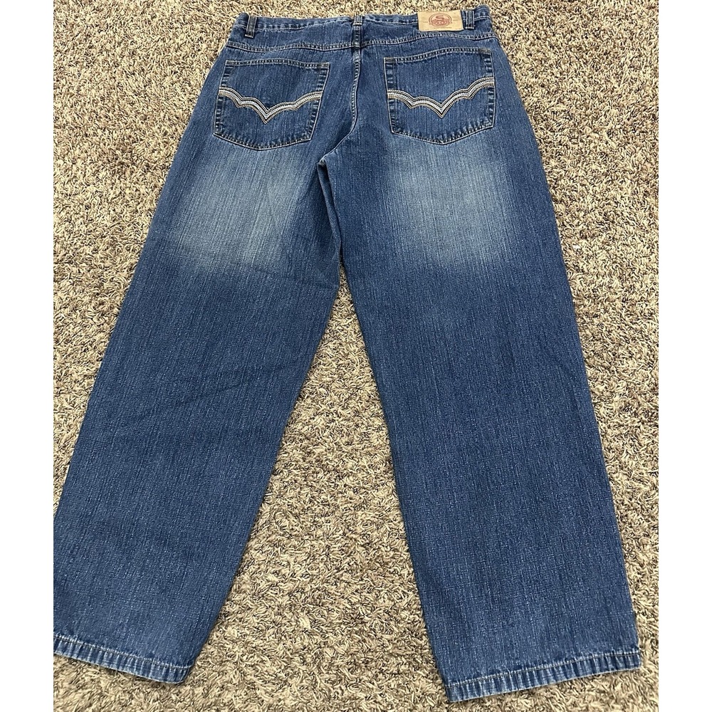 Soulland Vintage Jeans Loose Wide Leg Y2K Hip Hop Skater Mens Size 40x34